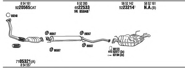 WALKER OP55155C Exhaust System